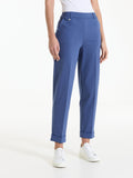 Pantalone Ragno a carota con tasche in Compact Light - Oceana