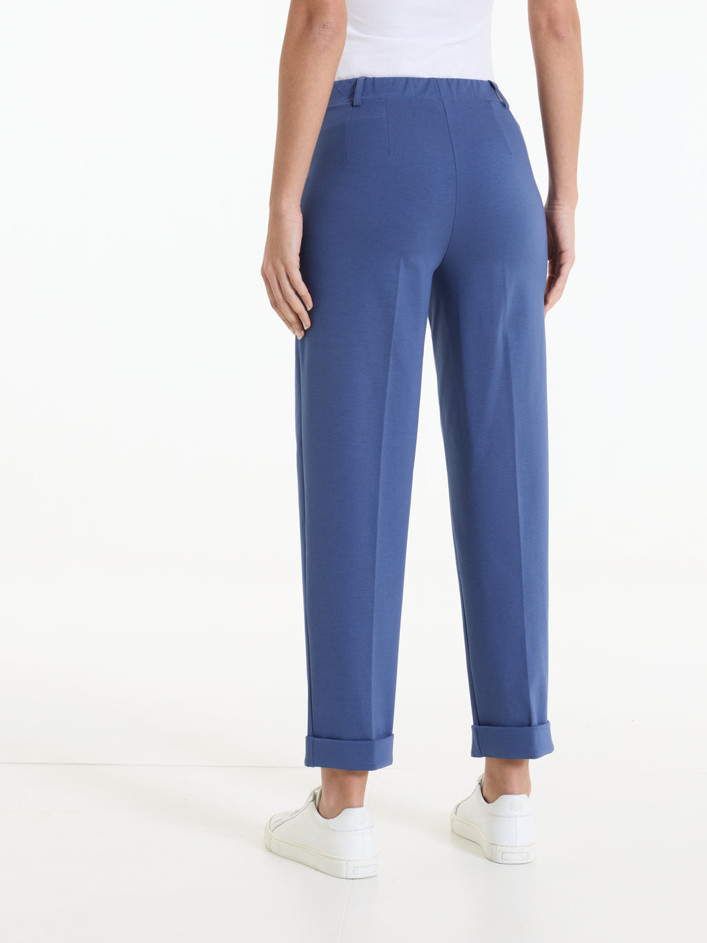 Pantalone Ragno a carota con tasche in Compact Light - Oceana