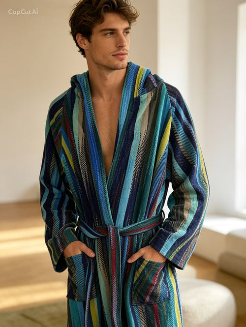 Accappatoio multicolor unisex spugna